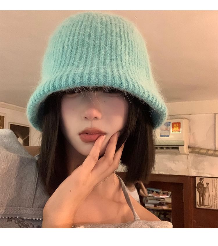 Plain Hat Knit Cloche