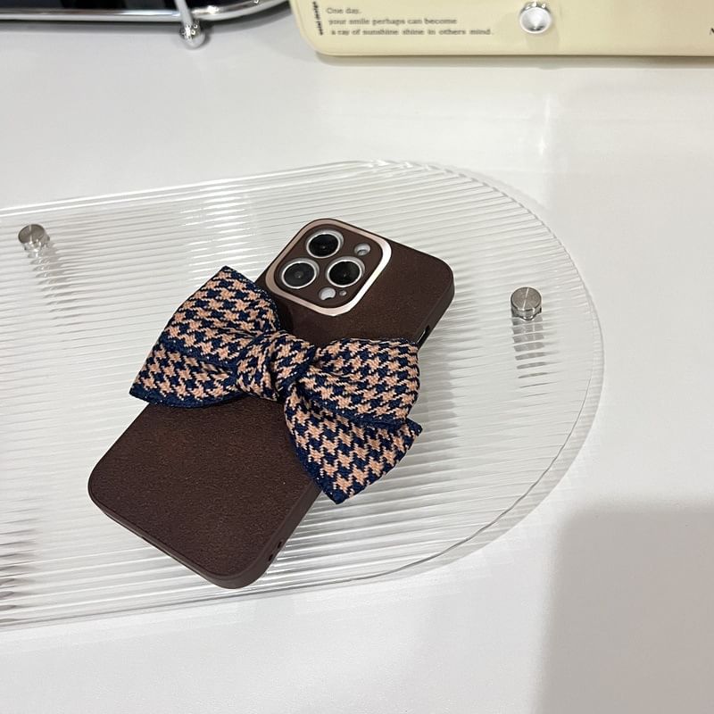 Houndstooth Case Bow Phone
