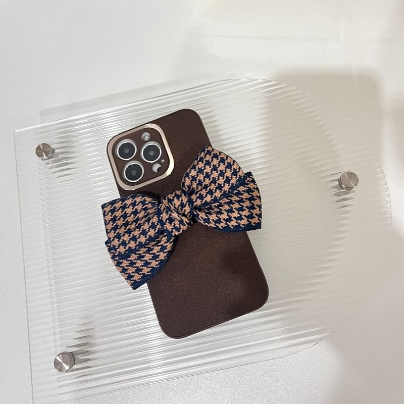 Houndstooth Case Bow Phone