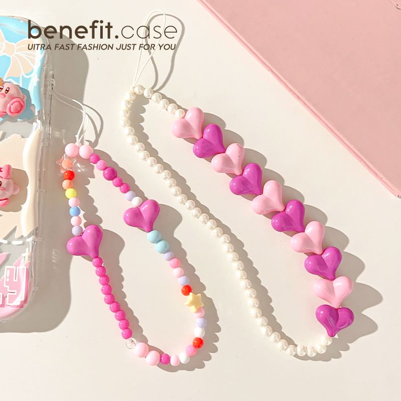 Heart Bead Strap Phone