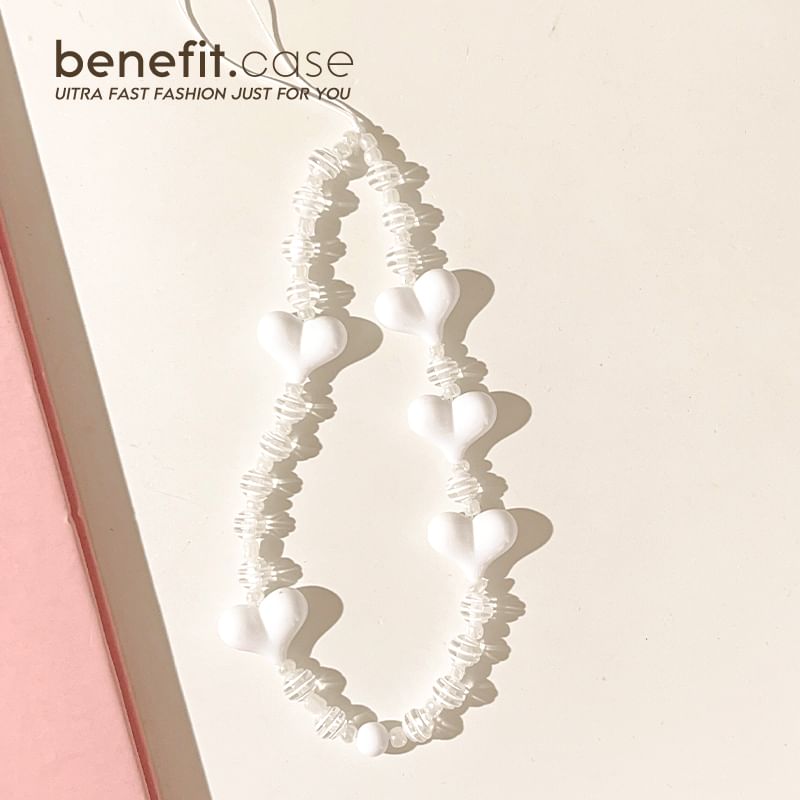 Heart Bead Strap Phone