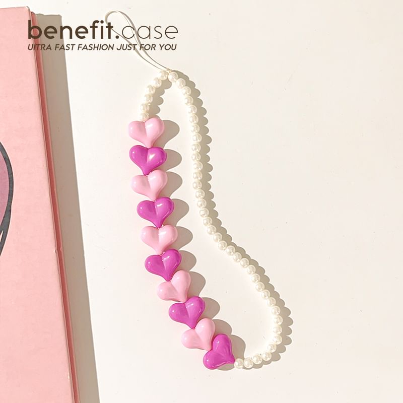 Heart Bead Strap Phone