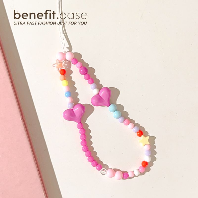 Heart Bead Strap Phone