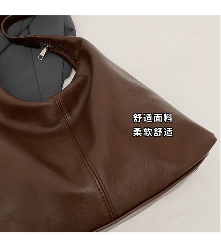 Bag Leather Tote Plain Faux