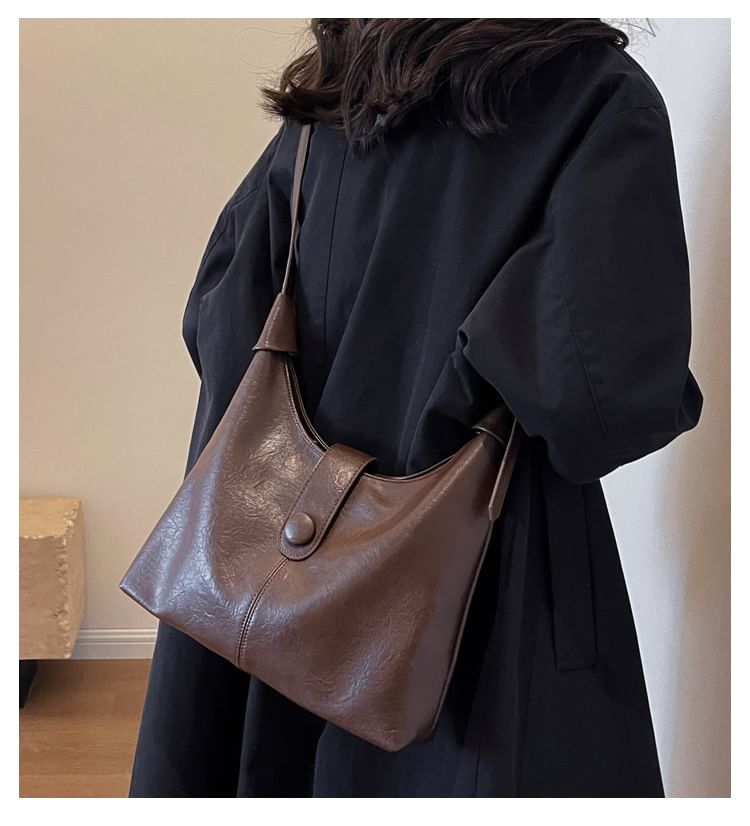 Leather Tote Faux Plain Bag