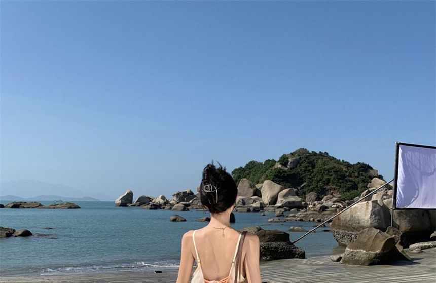 Strap Spaghetti Print Dress A-Line Maxi