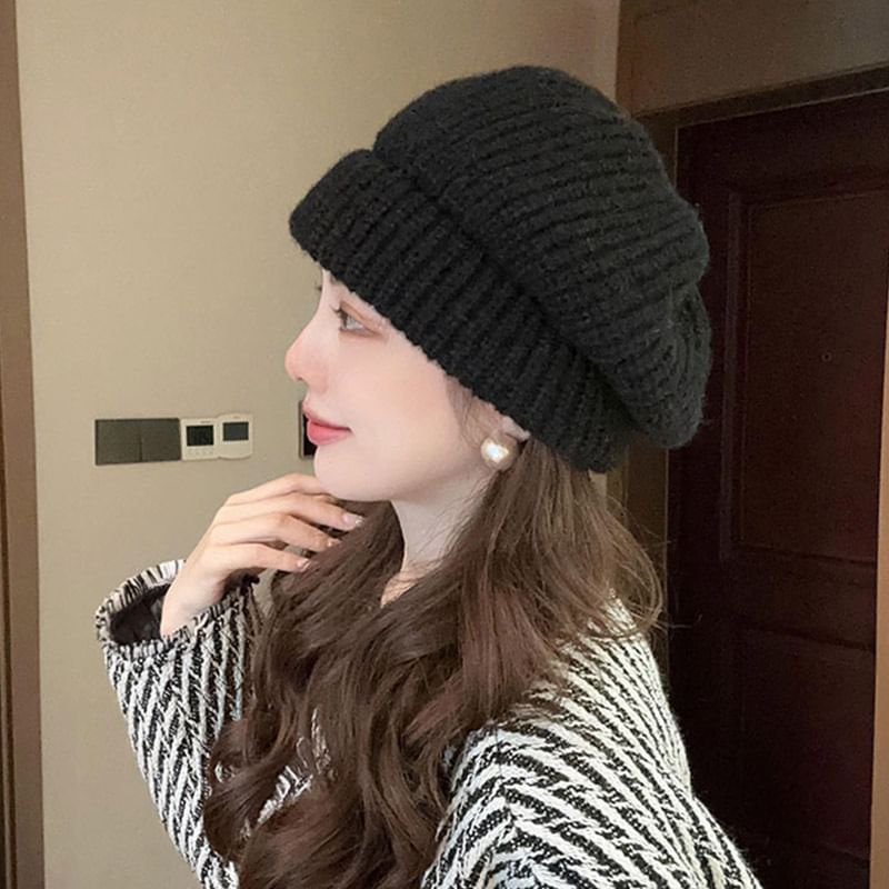 Plain Beanie Slouchy Knit