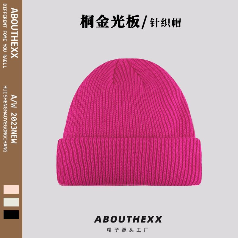 Bonnet en tricot uni