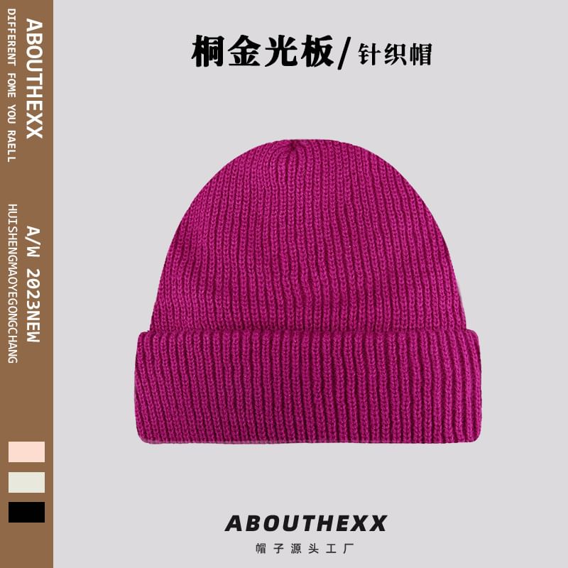 Bonnet en tricot uni