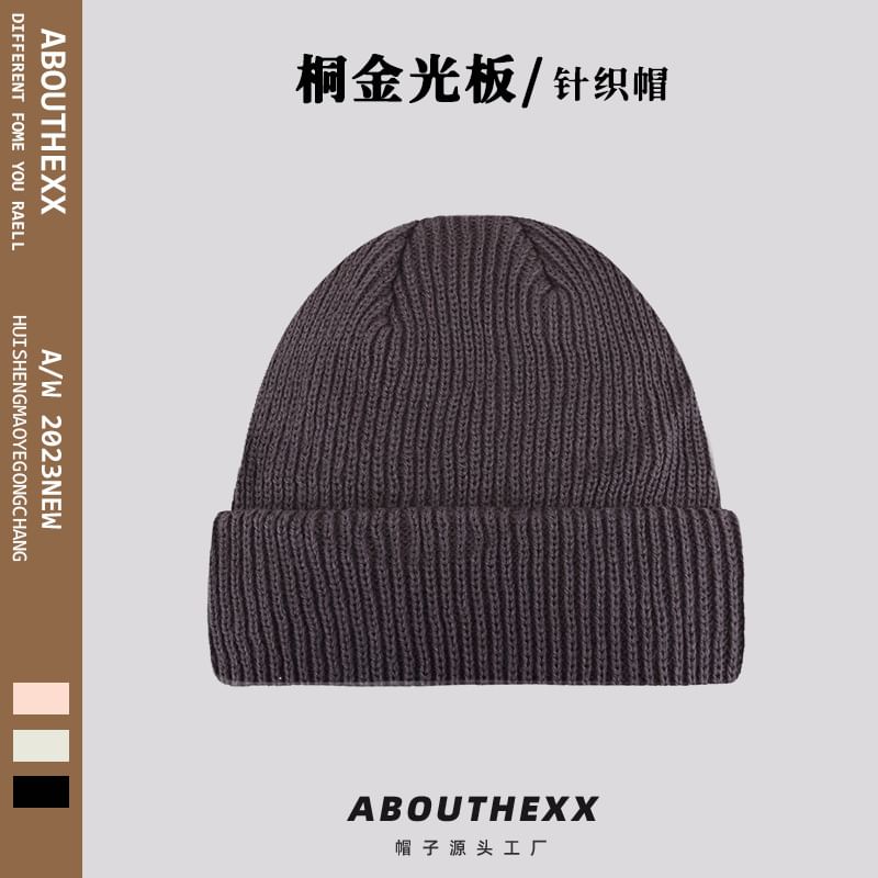 Bonnet en tricot uni
