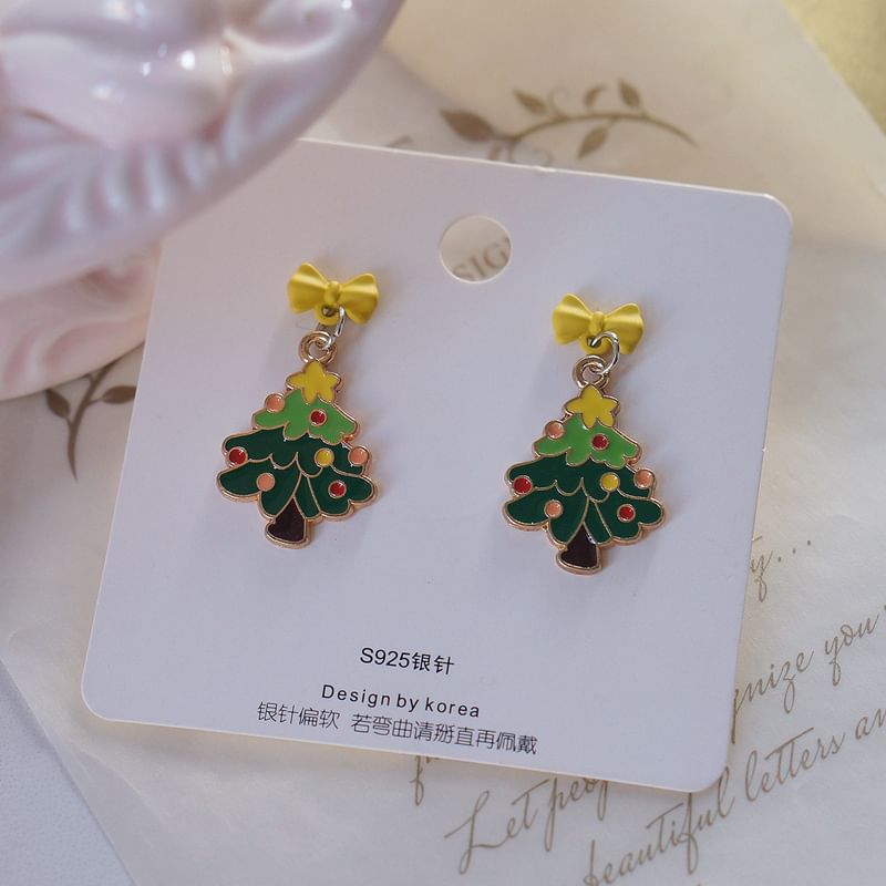 / Clip Drop Earring Tree Christmas On