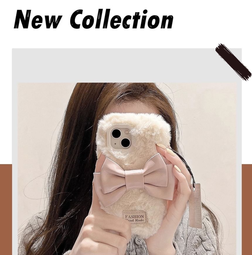 Phone Bow Chenille Case