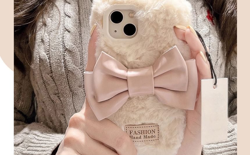 Phone Bow Chenille Case