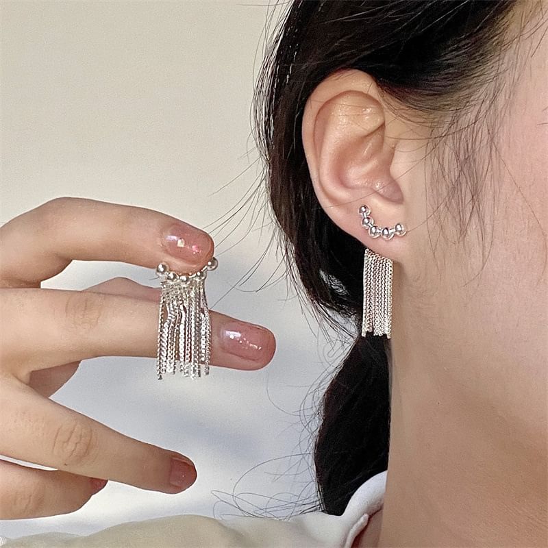 Ear Beaded Fringed Jacket