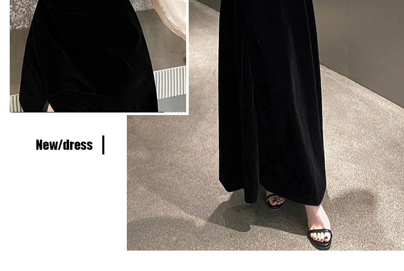 Shoulder Gown Evening Cold Long-Sleeve Two A-Line Tone