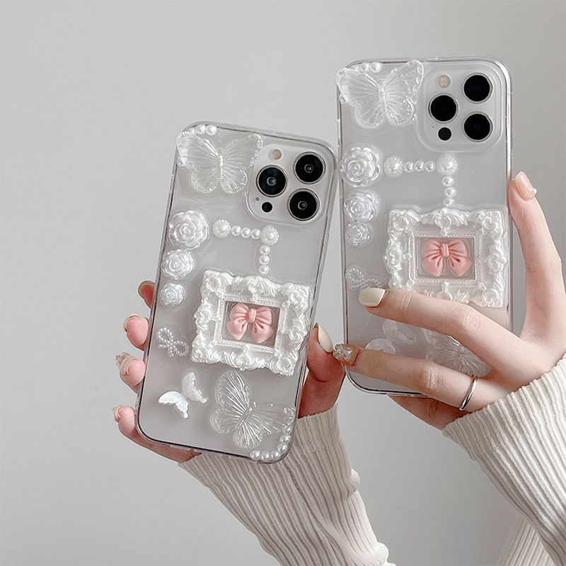 Case Phone Floral Bow