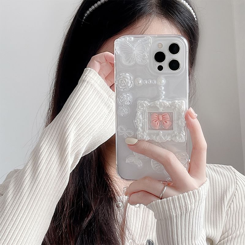 Case Phone Floral Bow