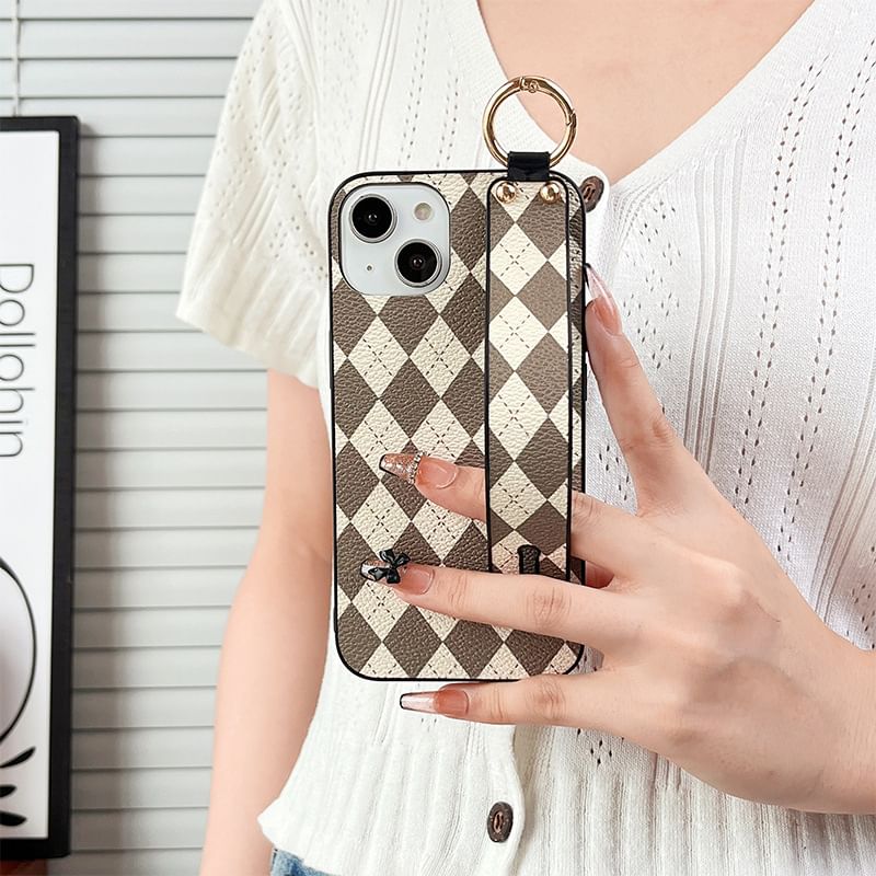 Phone Argyle Strap Case