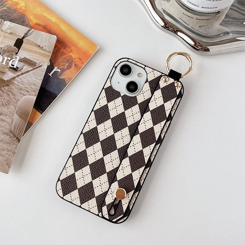 Phone Argyle Strap Case
