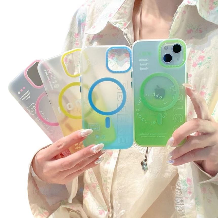 Case Gradient Lettering Phone MagSafe