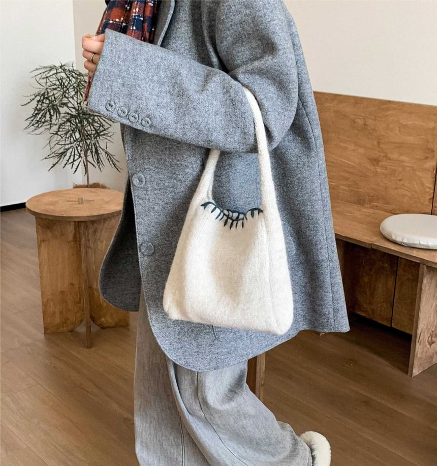 Stitch Bag Knit Tote Contrast