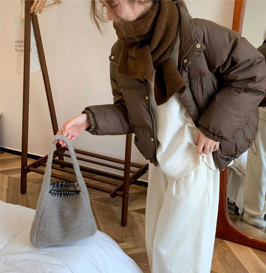 Stitch Bag Knit Tote Contrast