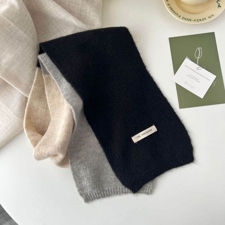 Block Knit Scarf Color