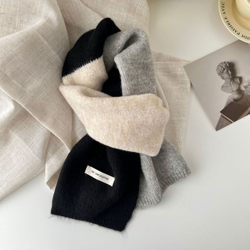 Block Knit Scarf Color