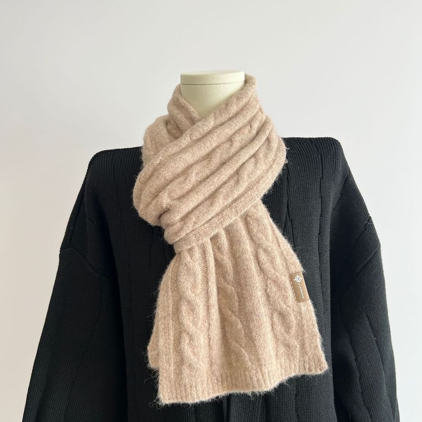 Knit Plain Scarf Cable