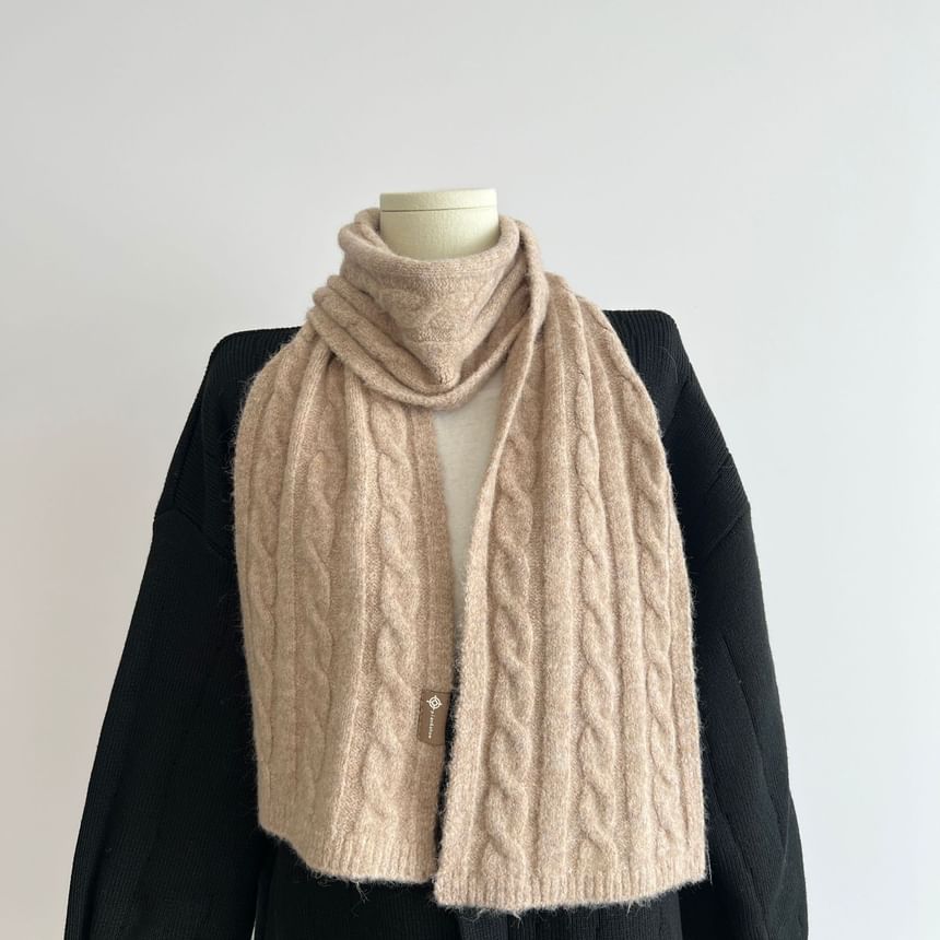 Knit Plain Scarf Cable