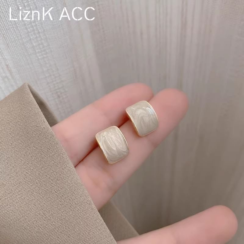 Stud Earring Glaze Alloy