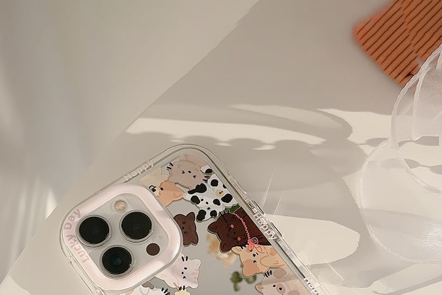 Cat Phone Case Mirrored