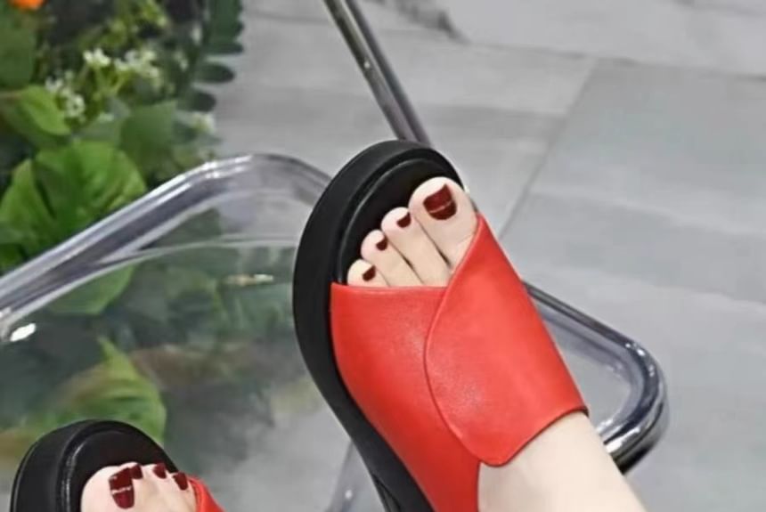 Sandals Slide Platform Wedge