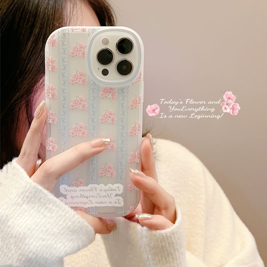 Phone Print Case Floral Lace