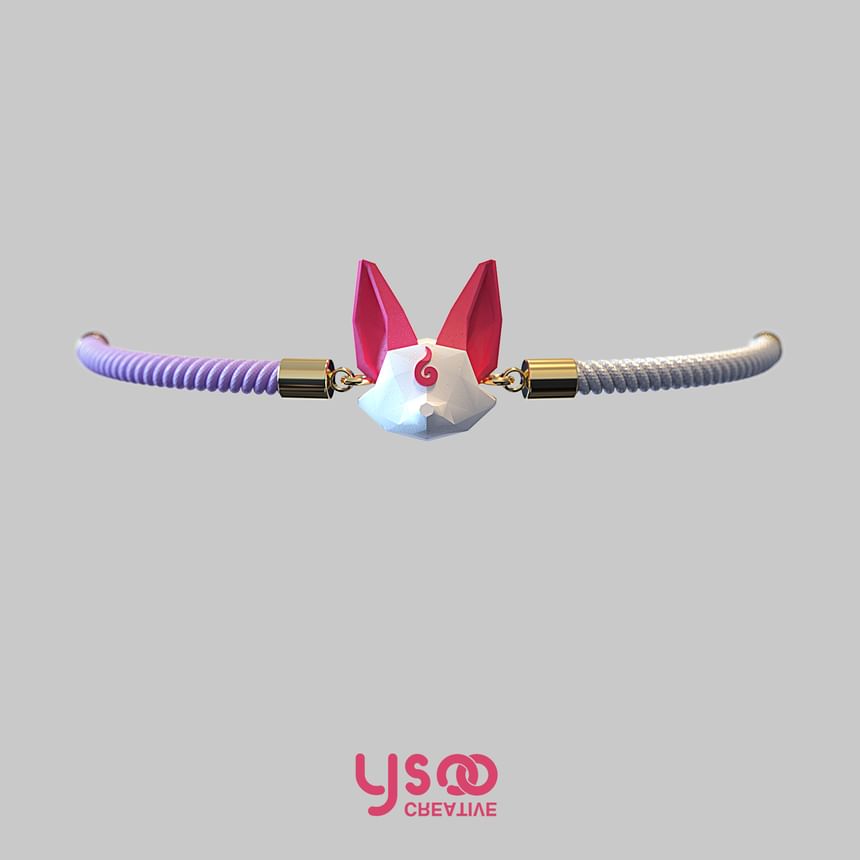 Cord Poly Low Bracelet Fox Acrylic