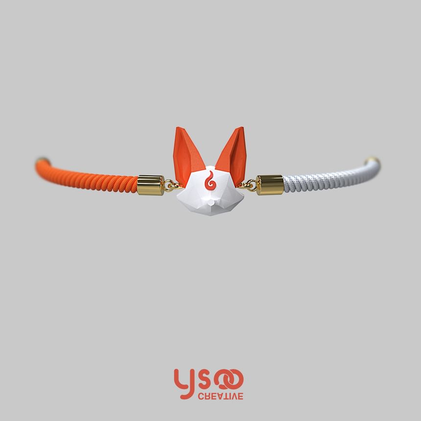 Cord Poly Low Bracelet Fox Acrylic