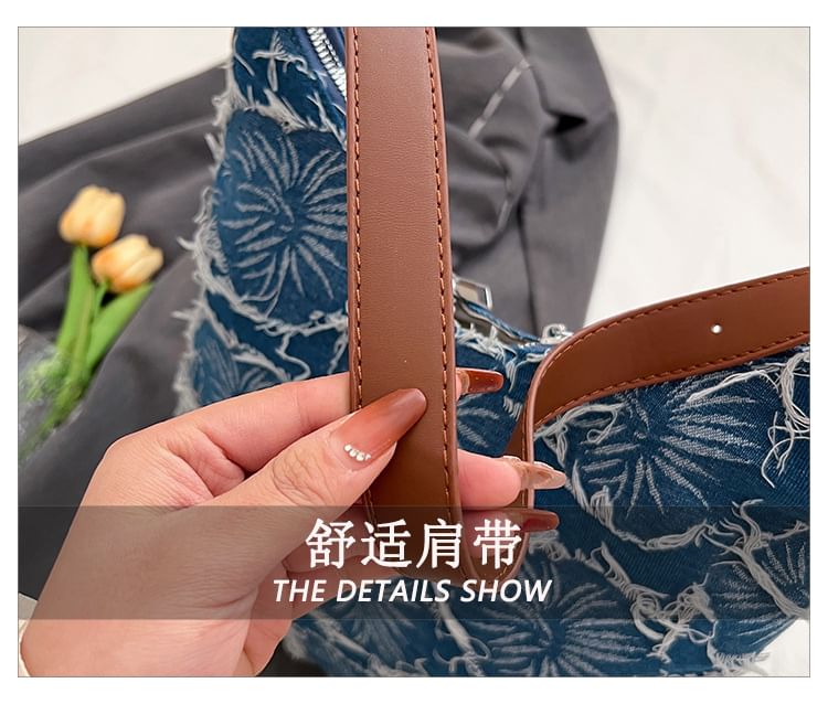 Denim Bag Tote Floral