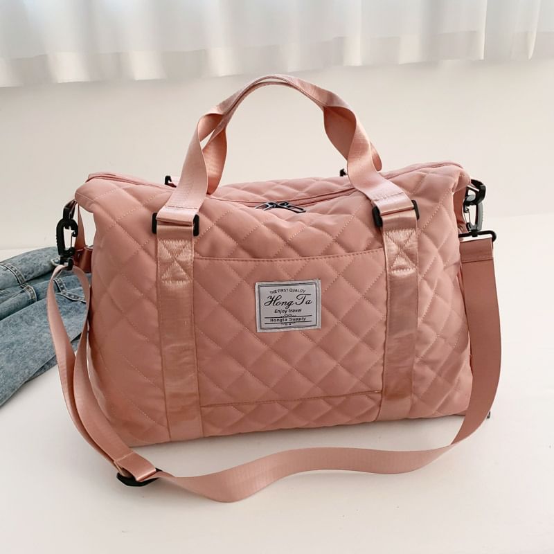 Applique Quilted Carryall Bag