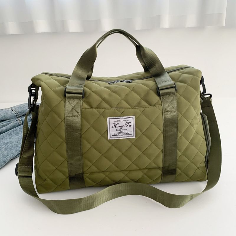 Applique Quilted Carryall Bag