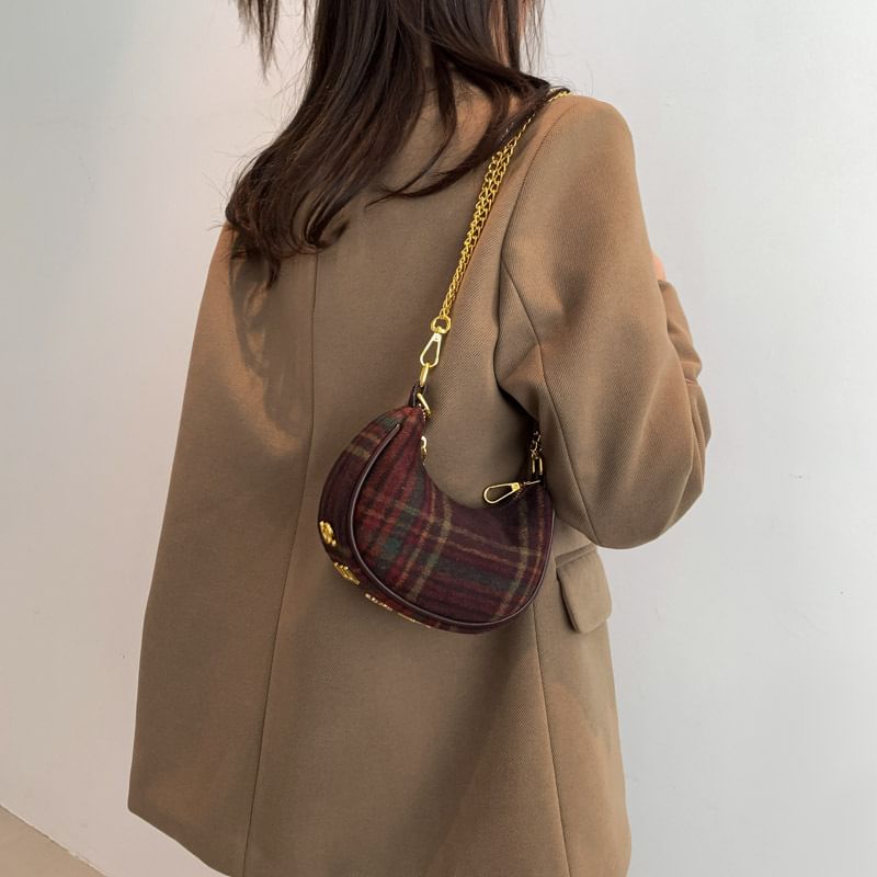 Patterned Strap Bag Crossbody Chain