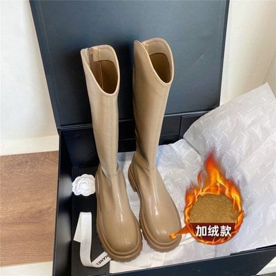 Platform Boots Plain Tall