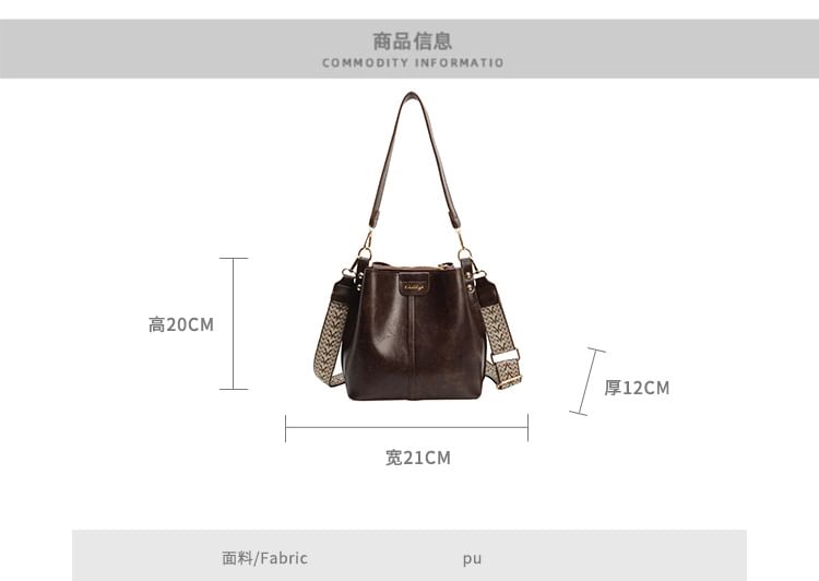 Bucket Leather Faux Bag