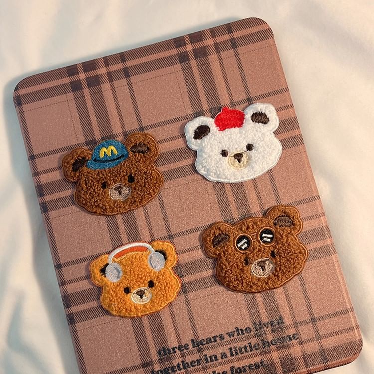 iPad Bear Case Plaid