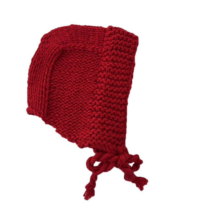 Plain Earflap Knit Hat
