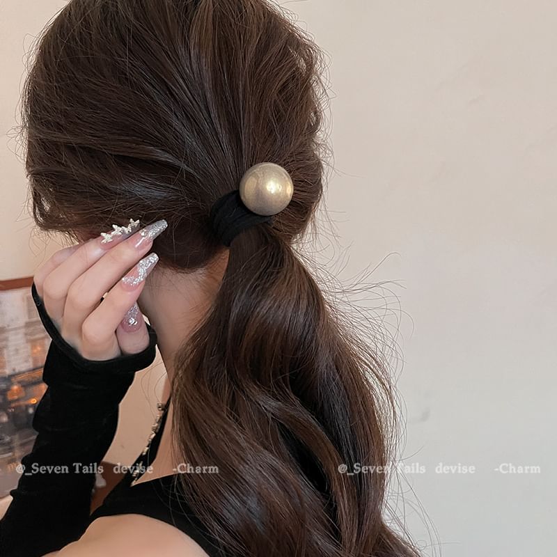 Faux / Set Tie Hair Pearl