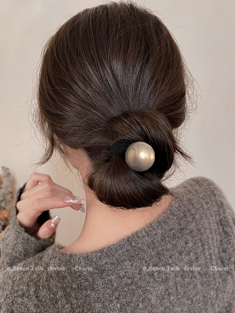 Faux / Set Tie Hair Pearl