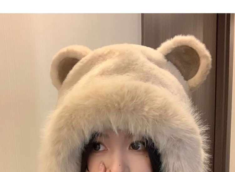 Bear Chenille Trapper Hat Ear