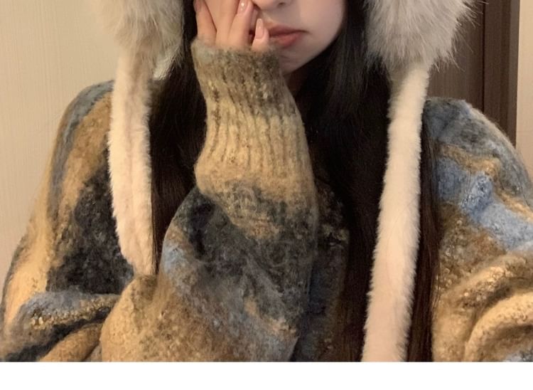 Bear Chenille Trapper Hat Ear