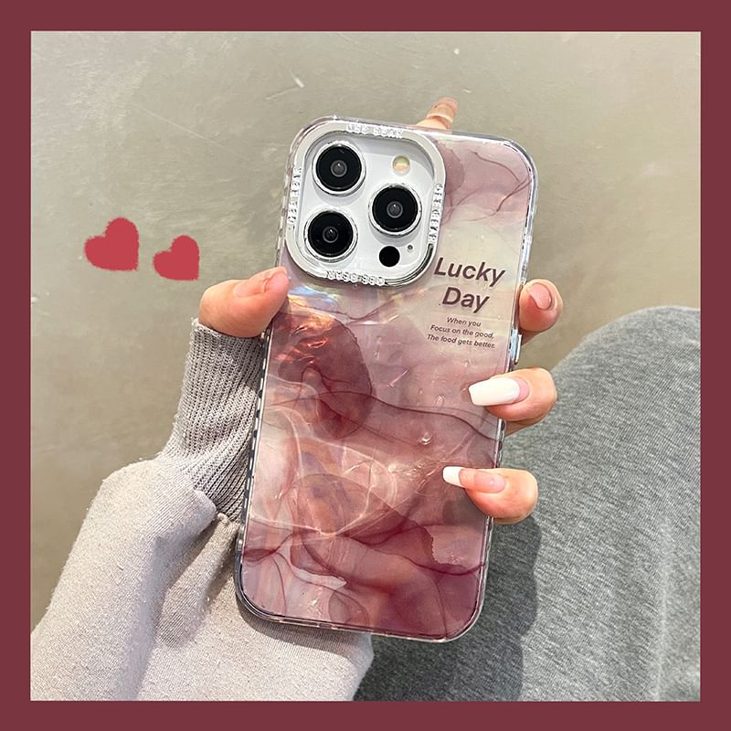 Phone Marble Floral Print Case