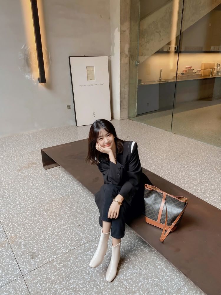 Heel High Short Lined Fleece Boots